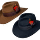 Different Touch Indiana Jones Outback Cowboy Crushable Wool Fedora Hat