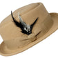 Pork Pie Fedora Hat with Feather | 100% Crushable Wool