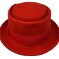 Pork Pie Fedora Hat with Feather | 100% Crushable Wool