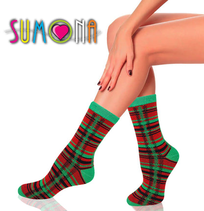 Sumona Christmas socks – women’s 6 pack with cute and funny patterns