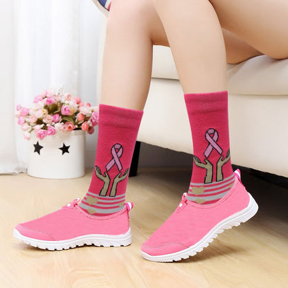 Sumona breast cancer awareness crew socks for women – assorted designs