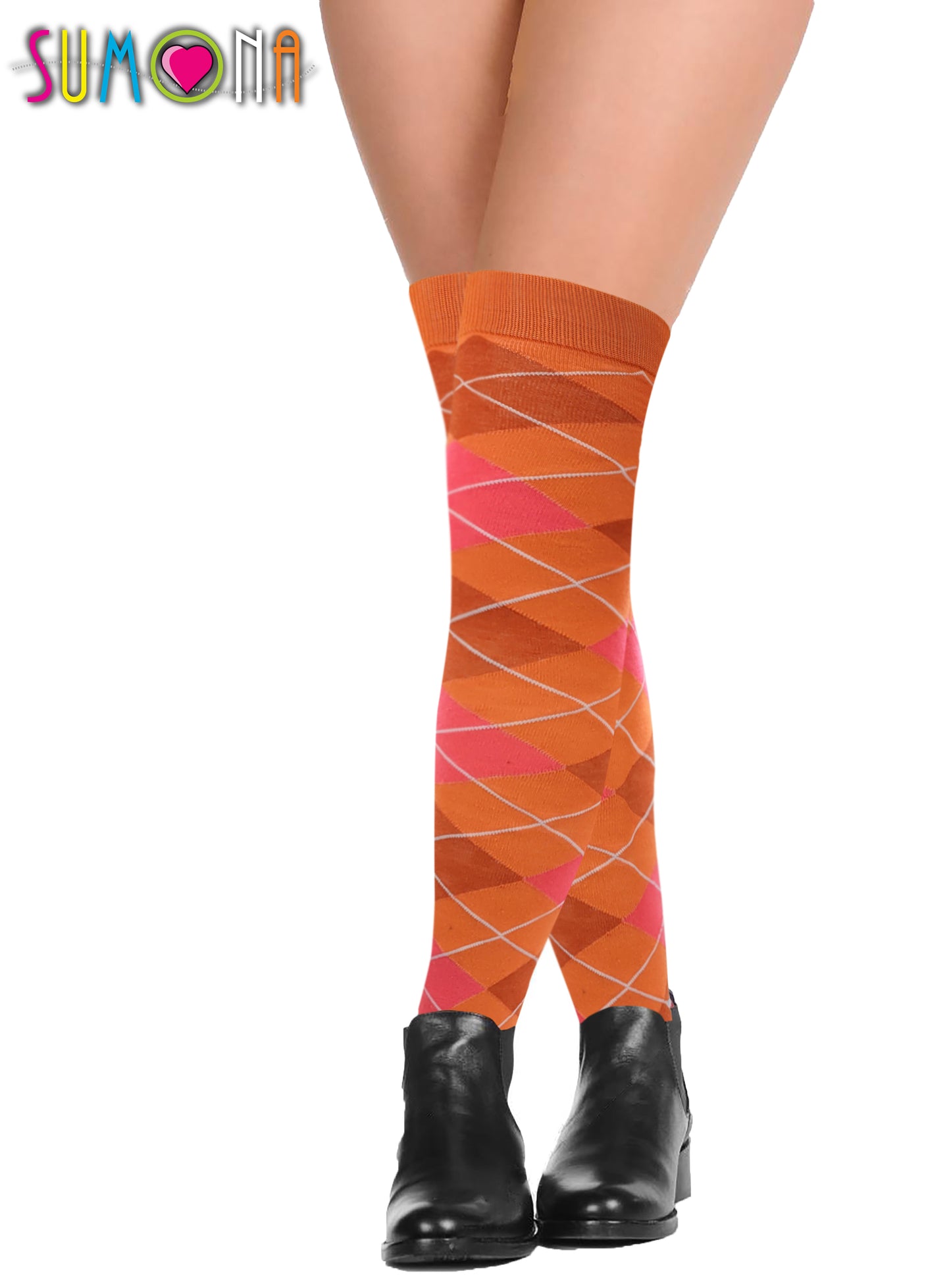 Thigh High Over the Knee Socks | Multi Argyle Design | Women (6 Pairs)