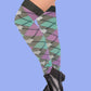 Thigh High Over the Knee Socks | Multi Argyle Design | Women (6 Pairs)