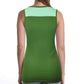 SUMONA Women Round Neck Accent Two Tones Casual Basic Ribbed Tank Top