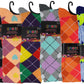 Thigh High Over the Knee Socks | Multi Argyle Design | Women (6 Pairs)