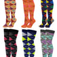 Thigh High Over the Knee Socks | Multi Argyle Design | Women (6 Pairs)