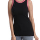SUMONA Women Round Neck Wide Strap Casual Basic Ribbed Tank Top