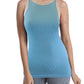 SUMONA Women Round Neck Wide Strap Casual Basic Ribbed Tank Top