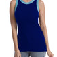 SUMONA Women Round Neck Wide Strap Casual Basic Ribbed Tank Top