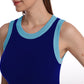 SUMONA Women Round Neck Wide Strap Casual Basic Ribbed Tank Top