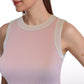SUMONA Women Round Neck Wide Strap Casual Basic Ribbed Tank Top