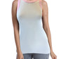 SUMONA Women Round Neck Wide Strap Casual Basic Ribbed Tank Top