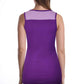 SUMONA Women Round Neck Accent Two Tones Casual Basic Ribbed Tank Top