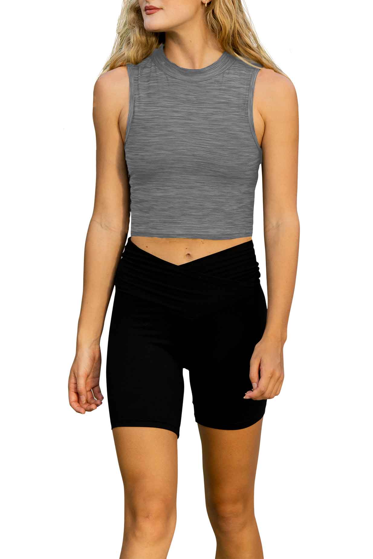 mock neck crop top