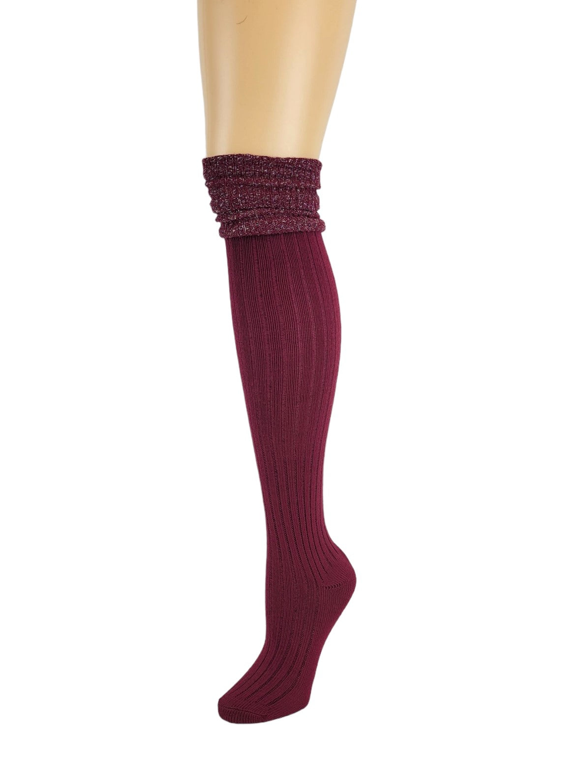 Over the Knee Socks | Assorted Color with Lurex Thread (4 Pairs)