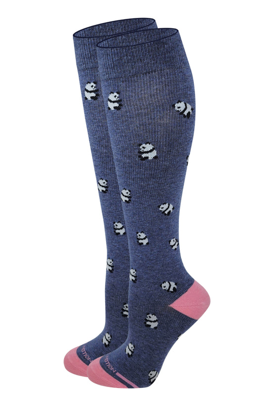 Knee High Compression Socks | Panda Design | Women's (1 Pair)