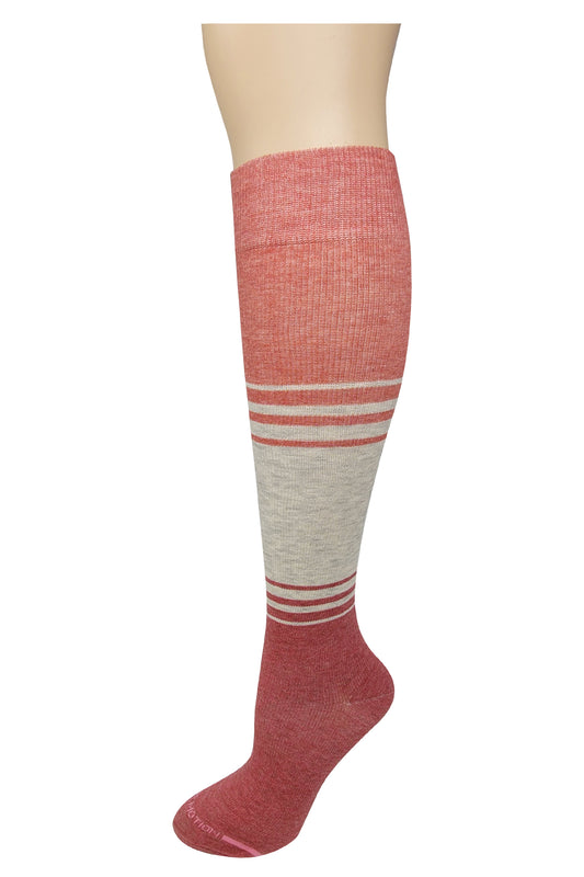 Knee High Compression Socks | Colorblock Design | Women's (1 Pair)