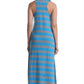 SUMONA Women Long Stripe Tank Tops Ankle Length Maxi Dress