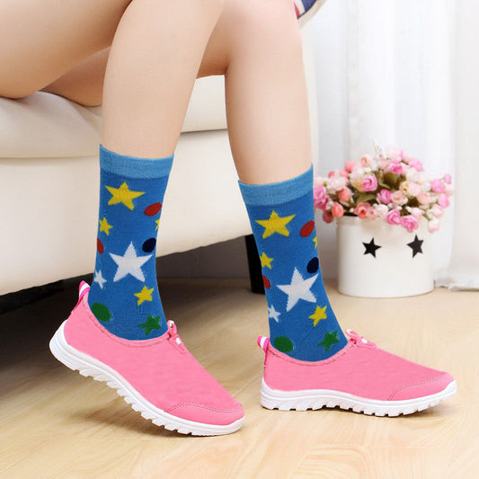 Women 6 Pairs Pack Happy Easter Novelty Crew Socks