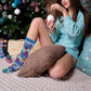 Crew Socks | Christmas Holiday Festive Design | Women (6 Pairs)